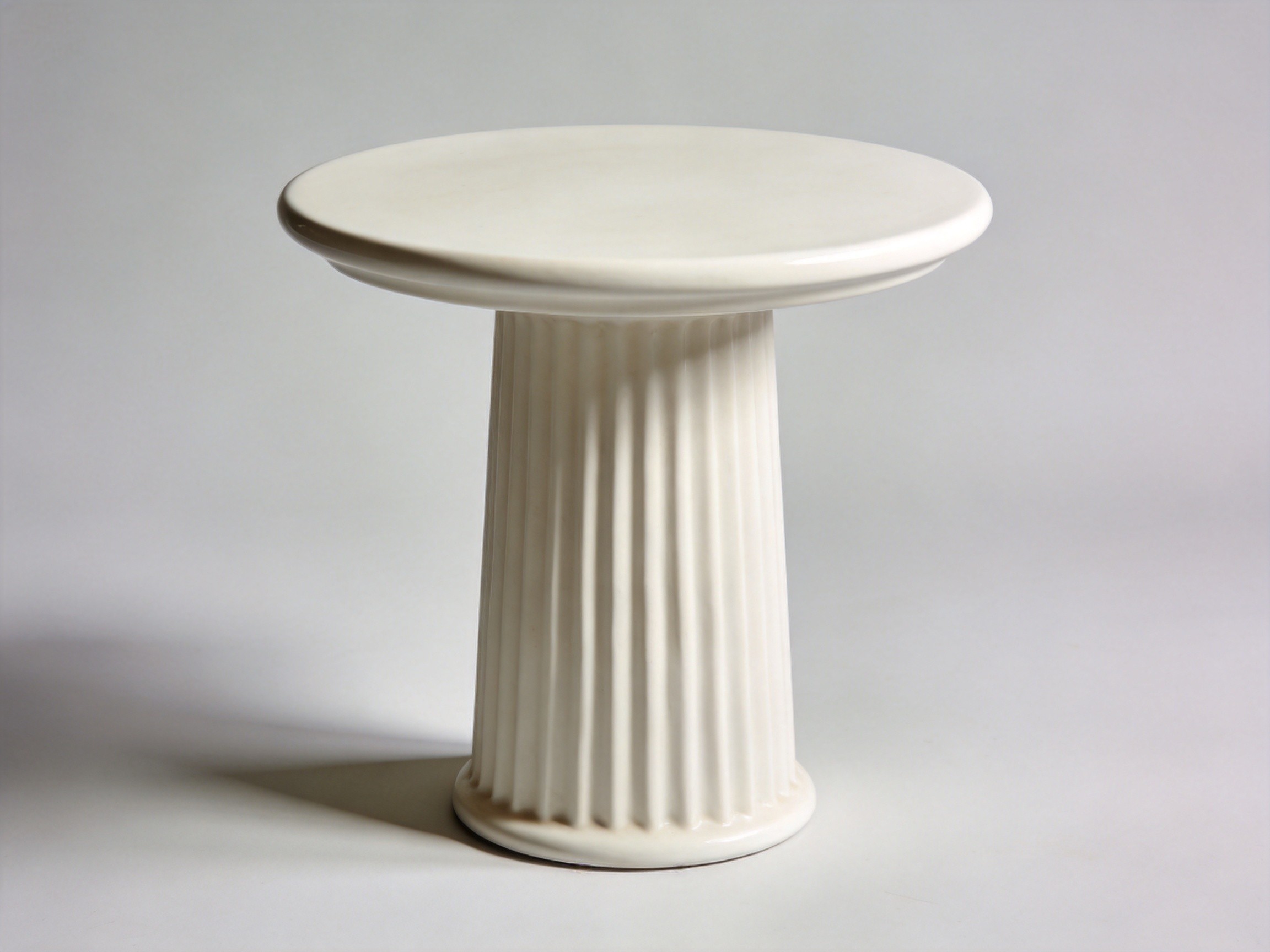 Round Fluted Pillar Side Table